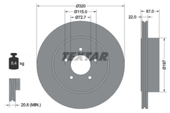 2x Bremsscheibe Hinterachse für CHRYSLER DODGE LANCIA 300C Touring CHALLENGER