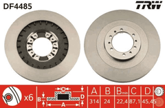 2x Bremsscheibe Vorderachse für MITSUBISHI GALLOPER PAJERO II Canvas Top III
