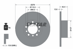 2x Bremsscheibe Vorderachse für MERCEDES-BENZ 123 Stufenheck T-Model Coupe