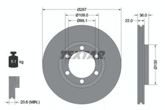 2x Bremsscheibe Vorderachse für ISUZU OPEL CAMPO D-MAX I GEMINI Stufenheck