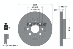2x Bremsscheibe Vorderachse für CHEVROLET DAEWOO AVEO / KALOS Stufenheck