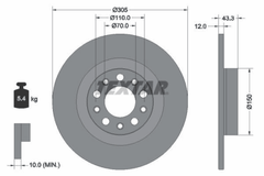 2x Bremsscheibe Hinterachse für JEEP COMPASS RENEGADE SUV