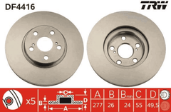 2x Bremsscheibe Vorderachse für TOYOTA AVENSIS Stufenheck Kombi
