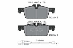 Bremsbelagsatz Scheibenbremse Vorderachse für PEUGEOT 508 I SW