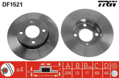 2x Bremsscheibe Vorderachse für AUDI 80 B3 Stufenheck 100 C3 C2 Avant 90