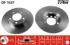 2x Bremsscheibe Vorderachse für BMW 3 Coupe Cabriolet Compact Touring Z3
