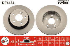 2x Bremsscheibe Hinterachse für MERCEDES-BENZ E-KLASSE T-Model