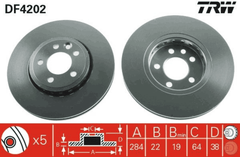 2x Bremsscheibe Vorderachse für MG ROVER 6 Stufenheck ZT ZT- T 75 I Tourer