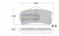 Bremsbelagsatz Scheibenbremse Vorderachse für LIGIER MICROCAR JS50 M.GO