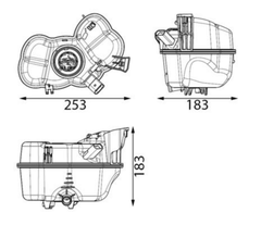 Ausgleichsbehälter Kühlmittel für AUDI SKODA VW Q4 SUV Sportback ENYAQ iV Coupe