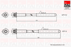 Zylinderkopfschraubensatz für TOYOTA HILUX VI Pick-up VII LAND CRUISER 90 PRADO