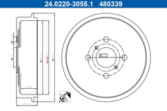 2x Bremstrommel Hinterachse für DAIHATSU TOYOTA CHARADE VIII YARIS