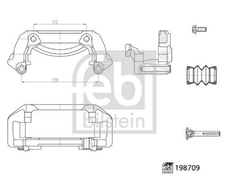 Halter Bremssattel Vorderachse für MERCEDES-BENZ C-KLASSE Sportcoupe T-Model