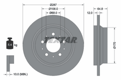 2x Bremsscheibe Hinterachse für VOLVO S60 I S80 V70 II XC70 Cross Country
