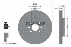 2x Bremsscheibe Vorderachse für OPEL ASTRA H Caravan GTC TwinTop Stufenheck