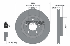 2x Bremsscheibe Vorderachse für MITSUBISHI GRANDIS