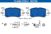 Bremsbelagsatz Scheibenbremse Vorderachse für CITROËN OPEL PEUGEOT DS C4 X III