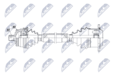 Antriebswelle Vorderachse links für AUDI VW A4 B5 Avant PASSAT Variant B5.5