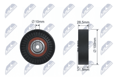Umlenk Führungsrolle Keilrippenriemen für ALFA ROMEO LANCIA 145 146 147 155 156