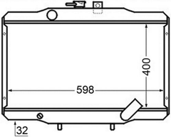 Kühler Motorkühlung für MITSUBISHI HYUNDAI L 300 III Bus Kasten