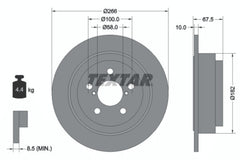 2x Bremsscheibe Hinterachse für SUBARU IMPREZA Stufenheck Station Wagon