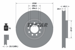 2x Bremsscheibe Vorderachse für IVECO DAILY IV Kasten Pritsche/Fahrgestell V