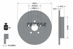 2x Bremsscheibe Hinterachse für TOYOTA MAZDA YARIS 2 Schrägheck