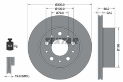 2x Bremsscheibe Hinterachse für CITROËN FIAT OPEL PEUGEOT JUMPER II Kasten
