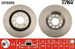 2x Bremsscheibe Hinterachse für AUDI A4 B7 B6 Avant Cabriolet