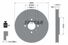 2x Bremsscheibe Vorderachse für CITROËN OPEL PEUGEOT DS BERLINGO / FIRST