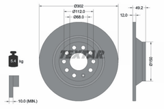 2x Bremsscheibe Hinterachse für AUDI A6 C6 Avant