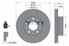 2x Bremsscheibe Vorderachse für CITROËN FIAT OPEL PEUGEOT JUMPER II Kasten