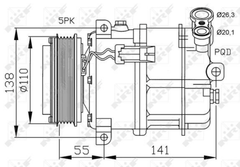 Kompressor Klimaanlage für ALFA ROMEO FIAT OPEL SAAB 159 Sportwagon CROMA