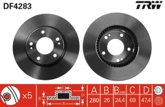 2x Bremsscheibe Vorderachse für HYUNDAI KIA COUPE I II i30 Kombi ix20 SONATA V