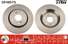 2x Bremsscheibe Vorderachse für HONDA CR-V III IV
