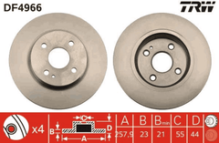2x Bremsscheibe Vorderachse für MAZDA 2
