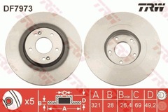 2x Bremsscheibe Vorderachse für HYUNDAI KIA GRAND SANTA FÉ FE IV II III