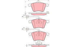 Bremsbelagsatz Scheibenbremse Vorderachse für VW TRANSPORTER / MULTIVAN T4 Bus
