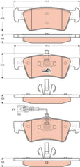 Bremsbelagsatz Scheibenbremse Hinterachse für VW TRANSPORTER T5 Kasten MULTIVAN