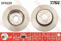 2x Bremsscheibe Vorderachse für TOYOTA ASTON MARTIN IQ CYGNET