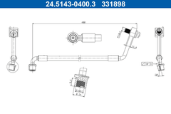 Bremsschlauch Hinterachse rechts für OPEL ASTRA K Sports Tourer