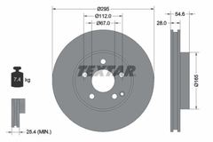 2x Bremsscheibe Vorderachse für MERCEDES-BENZ E-KLASSE T-Model