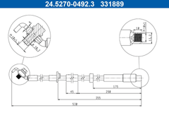 Bremsschlauch Vorderachse links für CITROËN OPEL PEUGEOT C4 III CORSA F 208 II