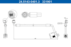 Bremsschlauch Hinterachse links für OPEL ASTRA K Sports Tourer