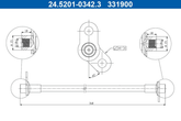 Bremsschlauch Hinterachse links für CITROËN MITSUBISHI PEUGEOT C4 AIRCROSS ASX