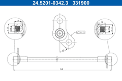 Bremsschlauch Hinterachse links für CITROËN MITSUBISHI PEUGEOT C4 AIRCROSS ASX