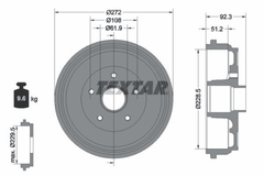 2x Bremstrommel Hinterachse für RENAULT KANGOO / GRAND II BE BOP Rapid