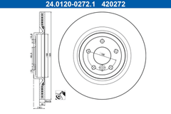 2x Bremsscheibe Hinterachse für JAGUAR XE XF II SPORTBRAKE
