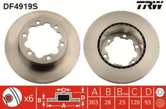 2x Bremsscheibe Hinterachse für MERCEDES-BENZ VW SPRINTER 5-t Kasten