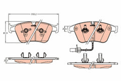 Bremsbelagsatz Scheibenbremse Vorderachse für BENTLEY CONTINENTAL Cabriolet